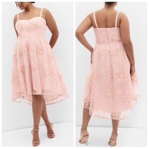 City Chic Ambrosia Strapless Tulle Dress | US 18 | Ballet Pink | Fit And Flare